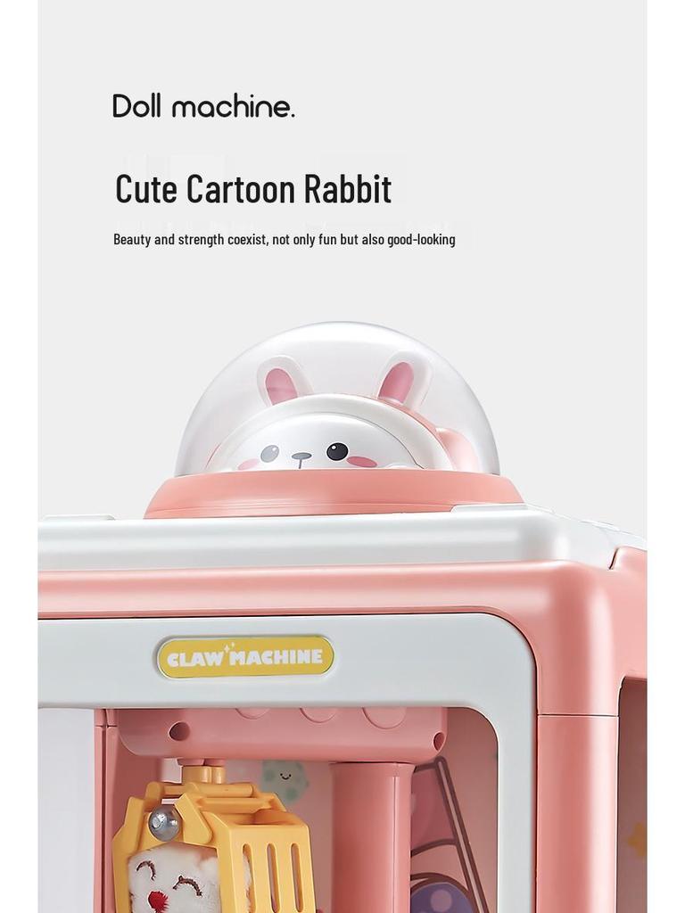 Little Rabbit Kids' Claw Machine - Cute Plush Toy with Sound & Light for Boys and Girls