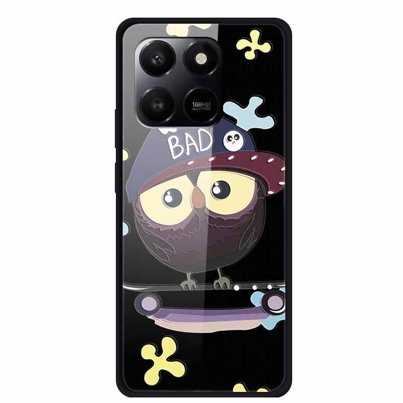 Стеклянная задняя крышка для Honor X7d 2025 Чехол X 7 D Coque Жесткий чехол из закаленного стекла для Honor 400 Smart Play 10T 5G Чехол Funda Para