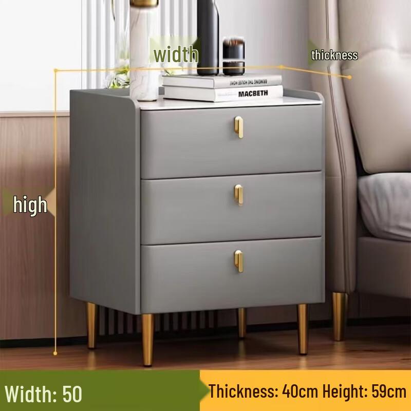 Lieve Modern Minimalist Rock Plate Nightstand
