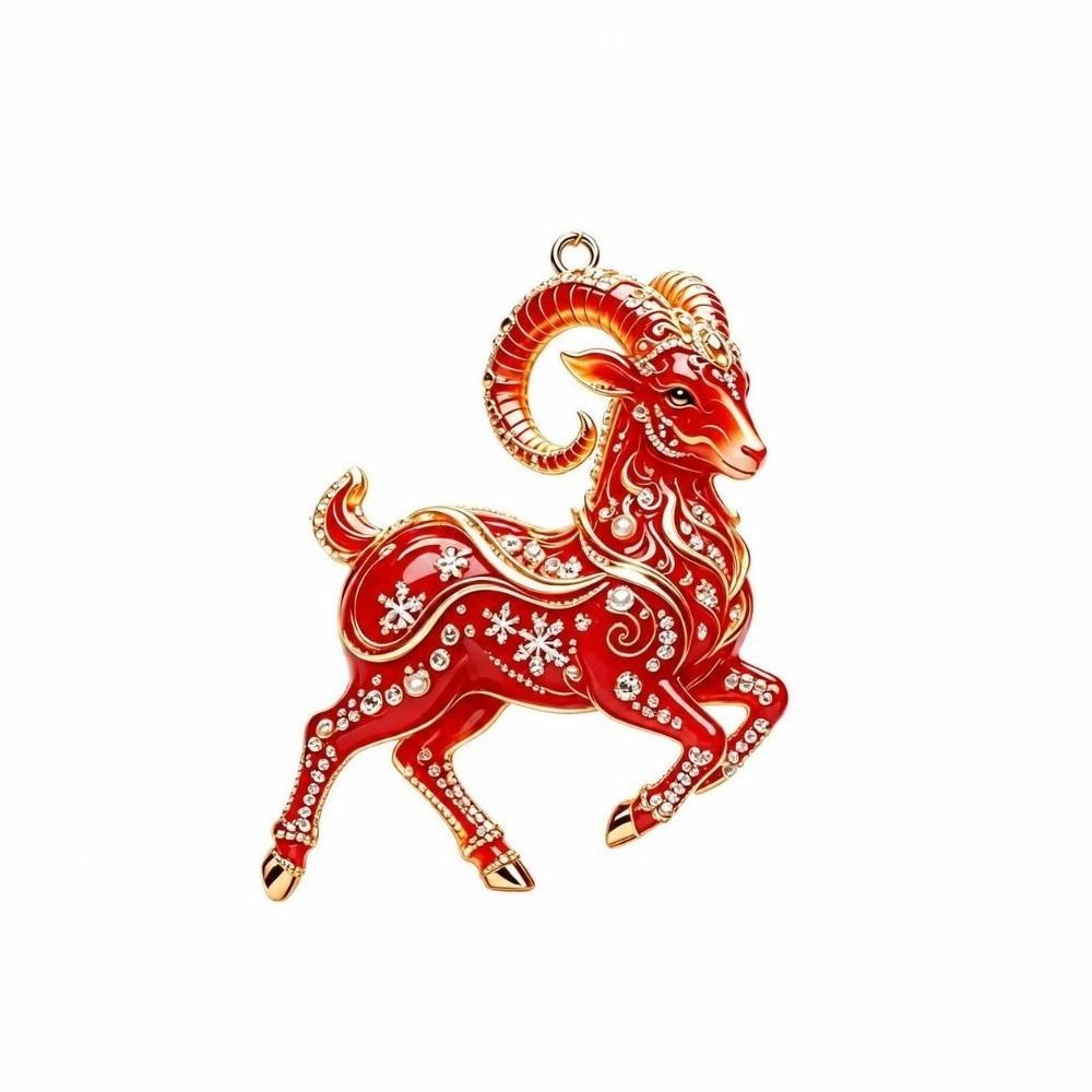Shining Xmas Tree Sheep Hanging Ornaments 2027 Year of The Sheep Keychain Holiday Party Decor