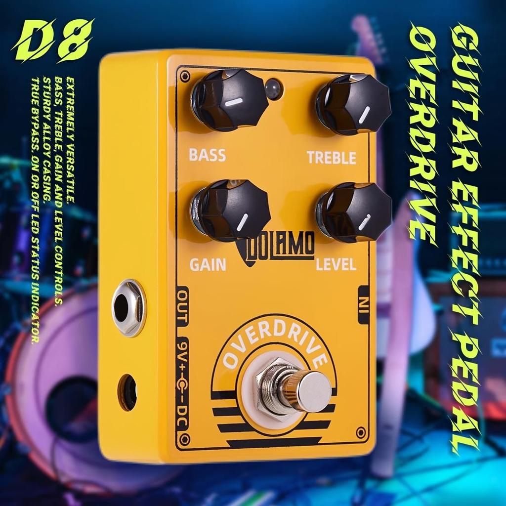 Педаль эффектов для гитары Dolamo True Bypass FUZZ Distortion Overdrive D1-D14 для бас-гитары электрогитары