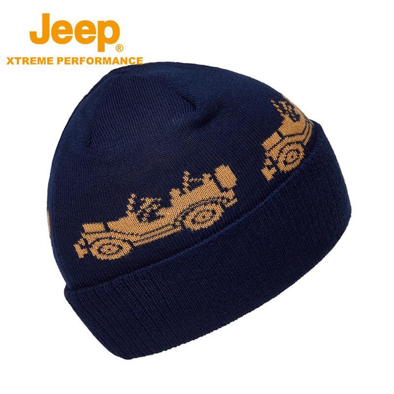 Jeep Мужская зимняя теплая вязаная шапка