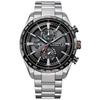 Atessa Radio Watch Waterproof Black Silver [Citizen] Eco-Drive AT8189-61E Men's