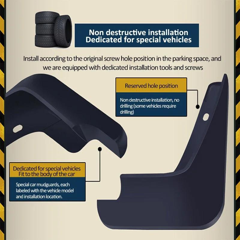 For Volkswagen VW T Roc R Line Accessories 2024 ~2025 Car Mudguards Parts Mudflaps Splash Fenders Flare Cover Guard Auto Mud