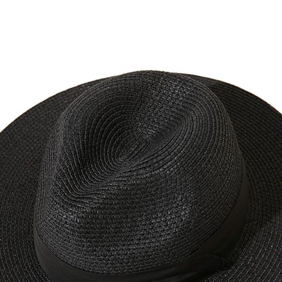 Beach Straw Hat Solid Color Wide Brim Sunshade Anti-UV Breathable Foldable Color Matching Summer Vacation Sun Cap Unisex Travel Hat