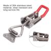 2pcs Hand Tool Type Quick Latch Clamp 304 Stainless Steel Toggle Hasp Clamp  For Storage Box