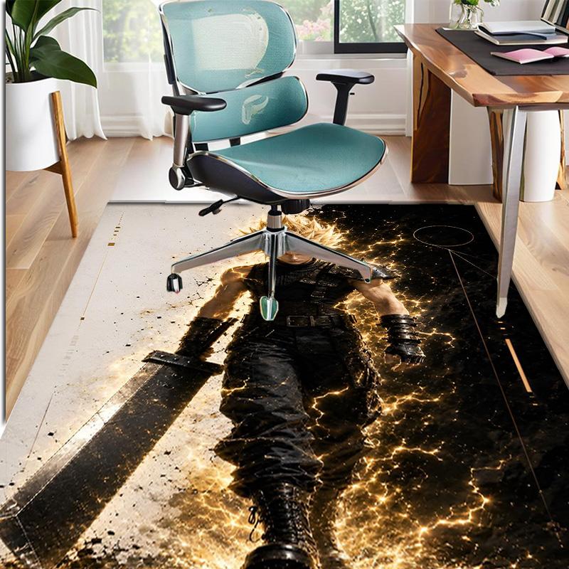 Final Fantasy Pattern Rug, Indoor/Outdoor Mat, for Picnic, Gameroom, Bedroom, Office, Living Room, Home Decor Carpet, Birthday Gift