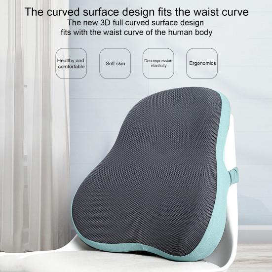 Подушка для офисного стула Мягкая пена с эффектом памяти Подушка для поддержки поясницы Облегчение боли в пояснице Эргономичная подушка для поддержки спины Поезда Самолеты Грузовики Автомобили