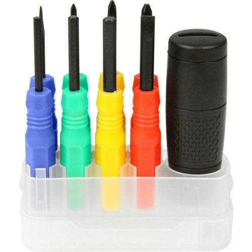 E-Value ED-270 8-Piece Screwdriver Set, Compatible with Hex Socket Screws, with Sliding Storage Case
