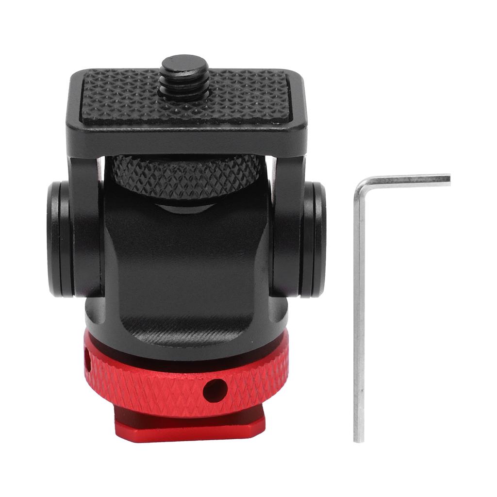 Мини Шаровая Головка Штатива из Алюминиевого Сплава Адаптер Холодного Башмака Винт 1/4 Дюйма для Зеркальной КамерыКрасный