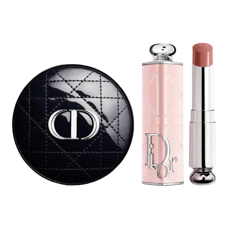 Dior Тональная основа-подушка Помада Glamor Набор для макияжа Легко наносится и ложится 13г+3,5г