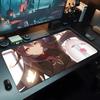 Hu tao Игровой коврик для мыши 500X1000 мм Большой коврик для мыши Геймера XL Резиновый Отаку Коврик для клавиатуры Настольный коврик для ноутбука