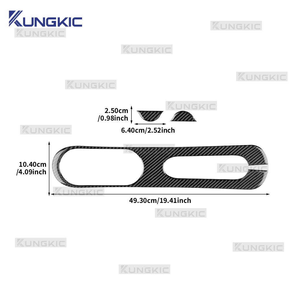 Carbon Fiber Interior Sticker for Abarth 595/695/Fiat 500 500C 2016-2024 Cup Holder Gear Shift Panel Trim