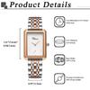 Simple and Stylish Square Watch for Analog Waterproof Quartz Fashion Watch Perfect for or as a Gift for Her Women Display, Watch, - Birthdays,