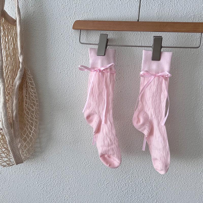 Japanese Jk Mary Jane Lace Hollow Lace Bowknot Pile Socks