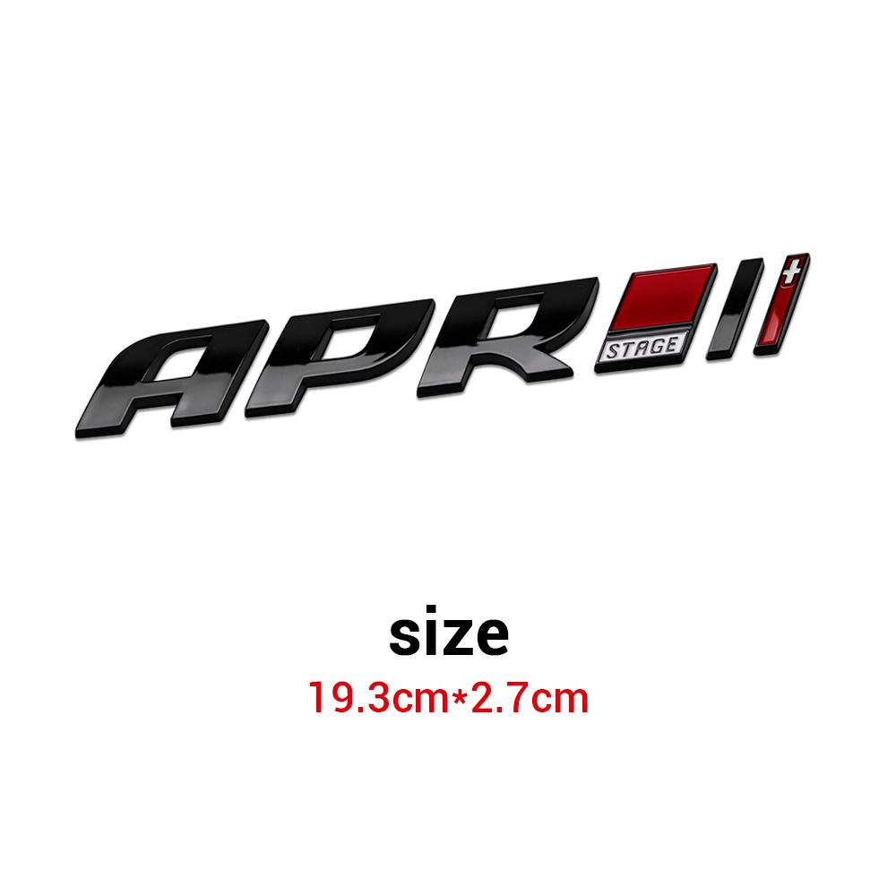 AABIN1 3D ABS APR Stage III Emblem Car Body Trunk Decor Sticker for Volkswagen Vw T5 Cc Scirocco Tiguan Mk2 Polo 6R Jetta Mk6 Gti Golf