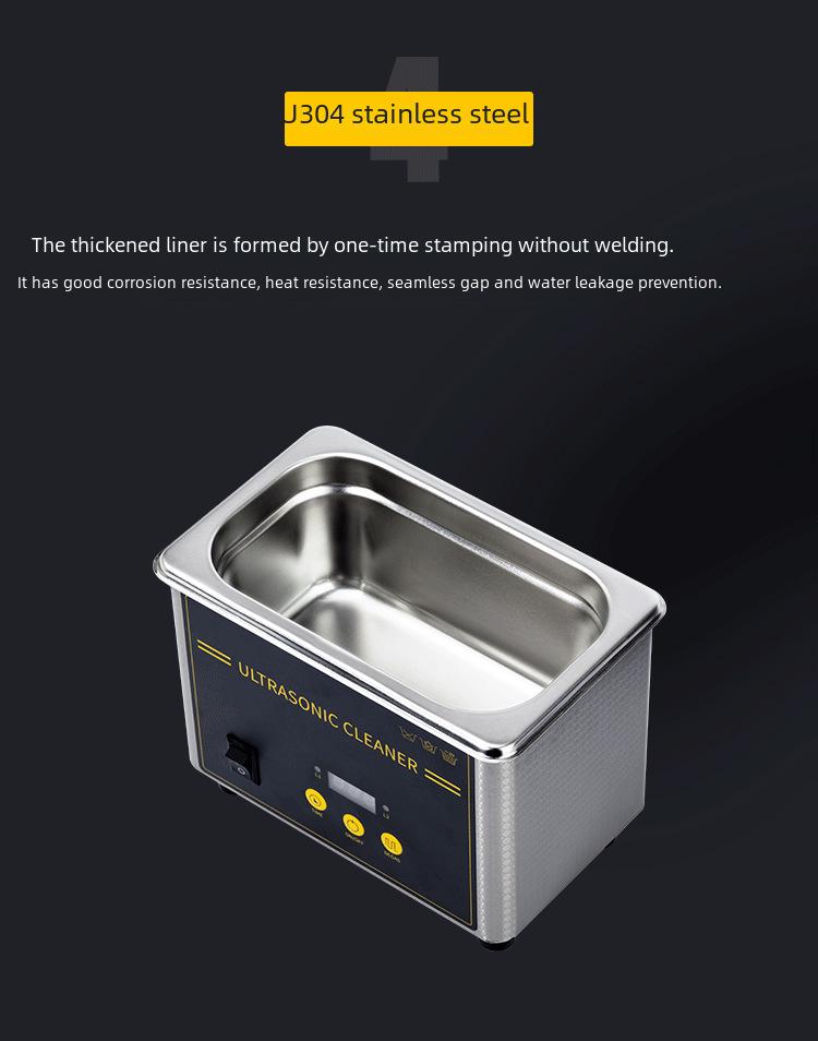 Компактный ультразвуковой очиститель объемом 0,8 л для очков, часов, зубных протезов, ювелирных изделий, материнских плат и лабораторного использования