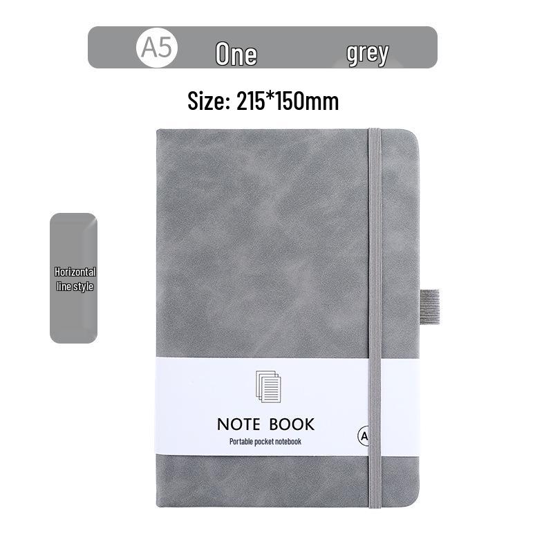 A7 Pocket-Size Portable Skin-Feel Notebook - A5 Student Diary & Mini Meeting Planner with Strap