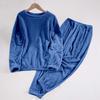 Women Set Long Sleeve Lounging Warm Fleece Sleepwear Winter High Elastic Crewneck Loungewear Sets
