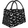 Goth Gothic Bats Lunch Box for Women Men Portable Lunch Bag Tote Bag Reusable Snack Bag for Work Picnic Camping One Size