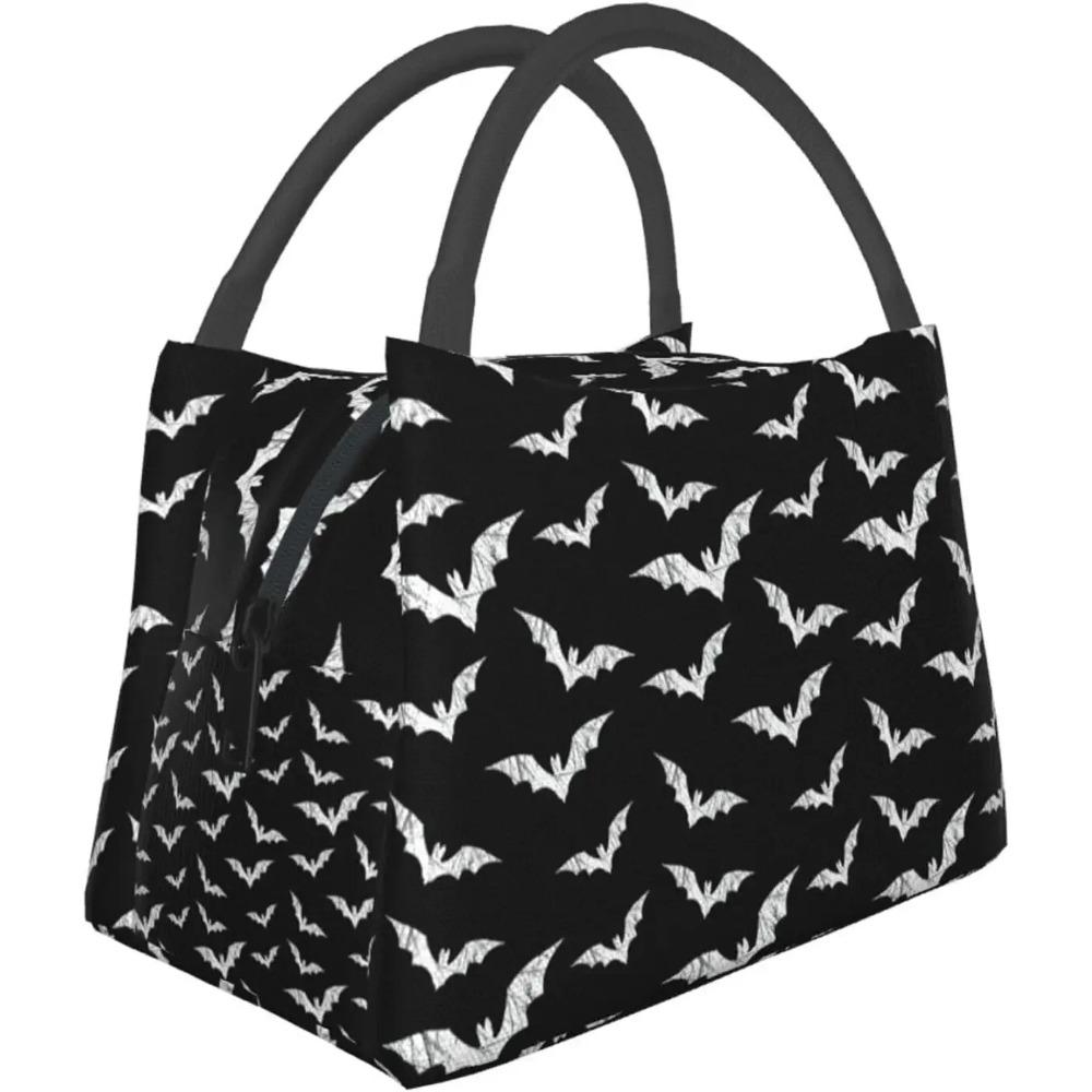 Goth Gothic Bats Lunch Box for Women Men Portable Lunch Bag Tote Bag Reusable Snack Bag for Work Picnic Camping One Size