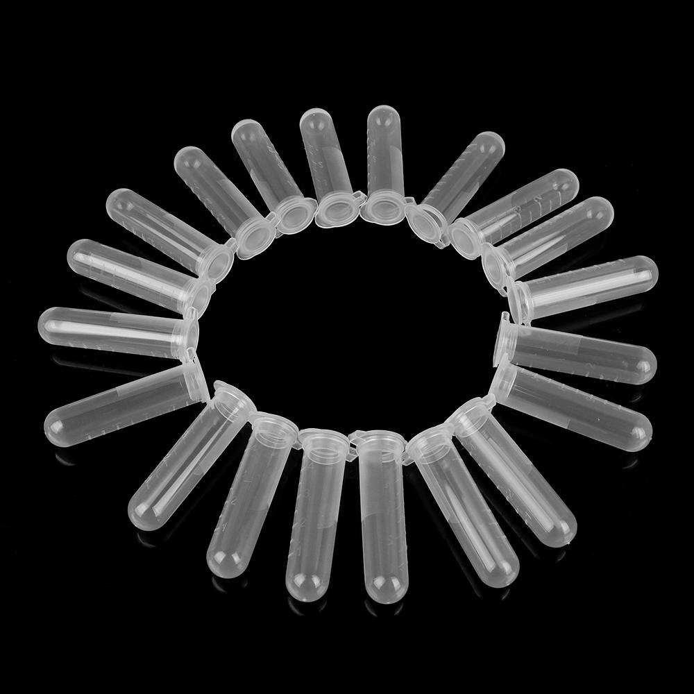 20PCS 5ml Storage Lid Sample Scale Plastic Round Bottle Centrifuge Tube Small Vial