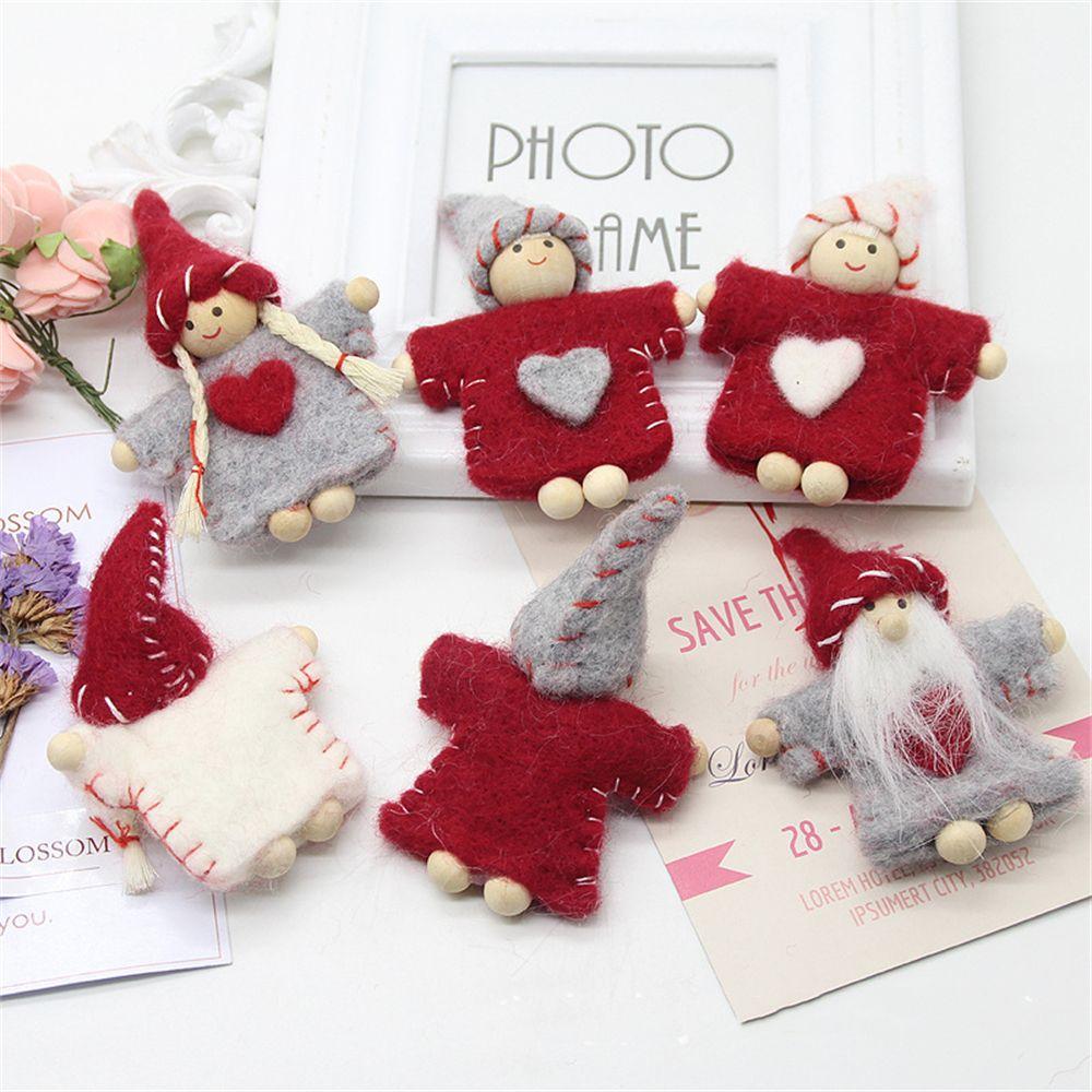 Claus Elf Xmas Tree DIY Handmade Christmas Doll Christmas Decorations Wool Felt Christmas Ornament
