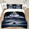 3pcs Buddha Statue Comforter Set with One Quilt Cover and Two Pillowcases (No Core) - Anime Cartoon Design, Perfect for Bedroom and Guest Room Decorat