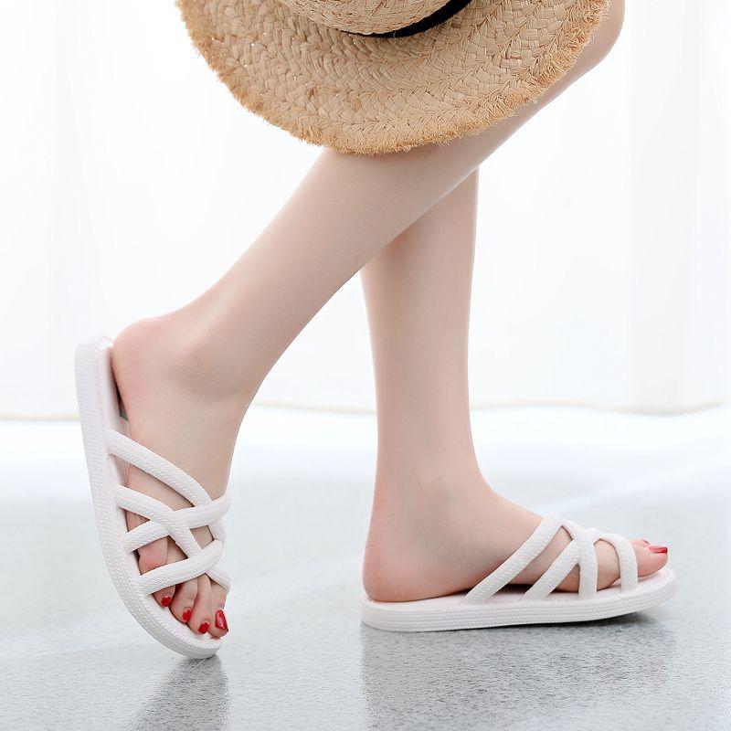 Женские тапочки и сандалии для дома, розовые летние туфли на низком каблуке 2024 года, мягкие домашние тапочки для ванной комнаты, распродажа, оригинал, 39 BI