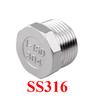 1/8" 1/4" 3/8" 1/2" - 4" BSPT NPT Мужская Шестигранная Заглушка Колпачок Нержавеющая Сталь 201/304/316 Соединитель Трубопроводная Арматура Вода Газ Масло 225 PSI