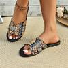 Fashion Flats Print Random Women Slippers Casual Walking Shoes Dress Cozy Beach Flip Flops Sandals New 2024 Summer Designer Slides Femme