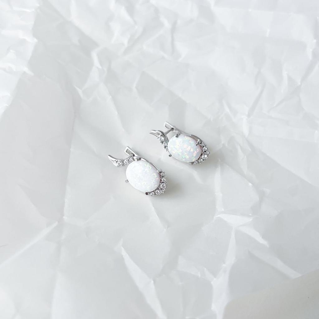 Серебряные серьги с опалом 4.323ct (2151890)