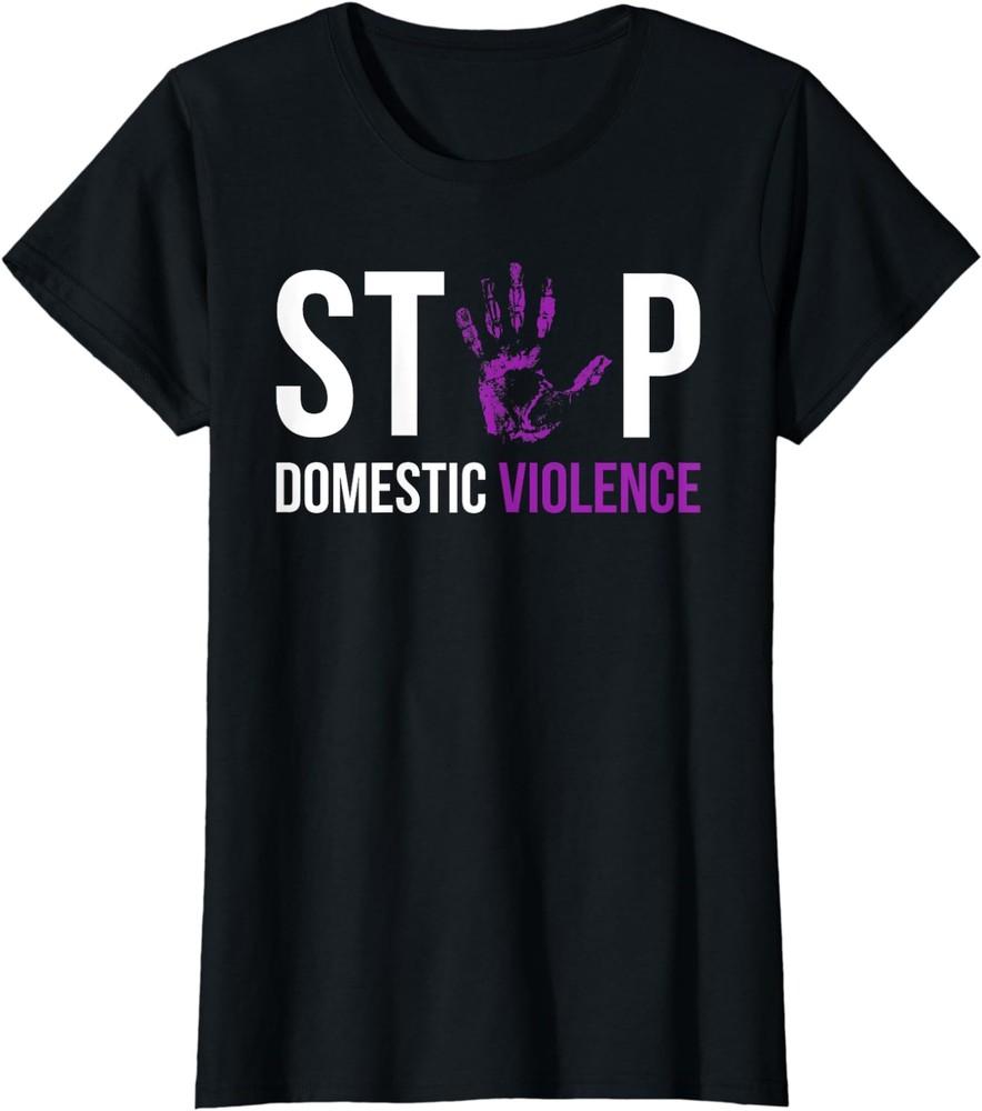 Stop Domestic Violence Awareness Survivor Gift Design Ladies039 Crewneck T-Shirt