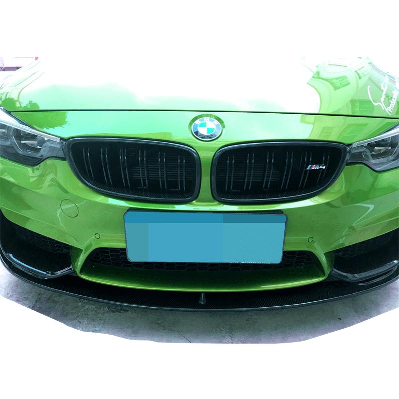 Compatible M3/M4 Carbon Fiber Double Kidney Grille Trim for 4 Series Air Vent Modification.