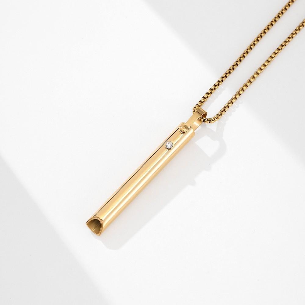 Ожерелье-свисток из нержавеющей стали, Ожерелье для спокойствия, расслабления, медитации, осознанности, Снятие тревоги, Ожерелье для медитации и йоги