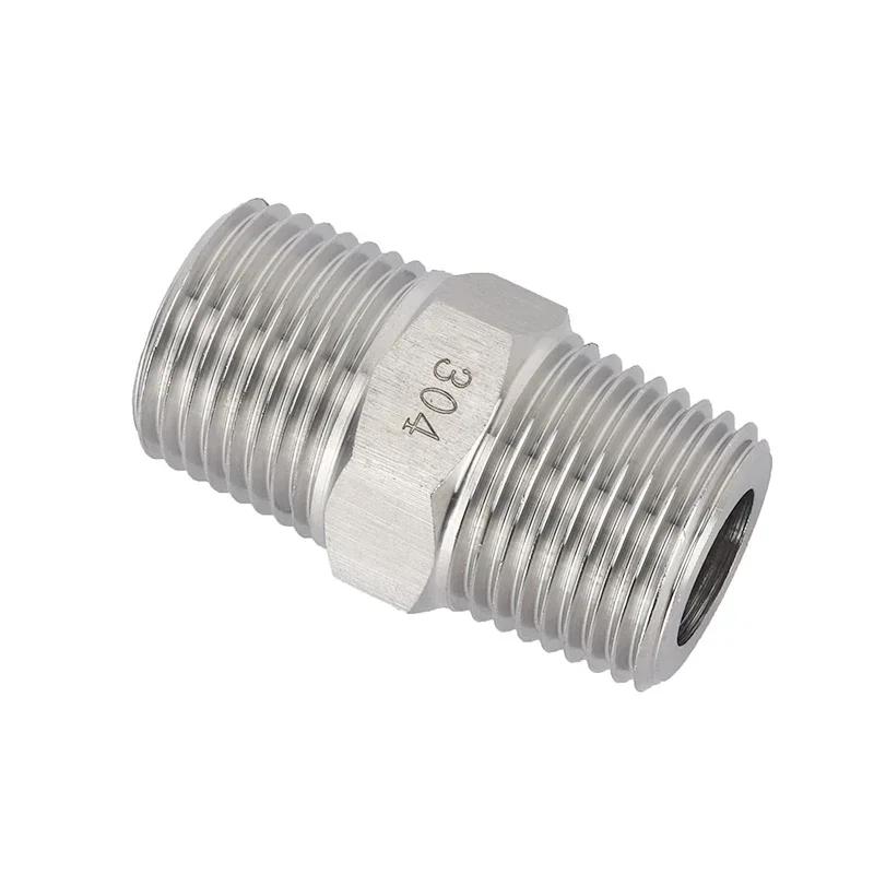 Высокое Давление M 6 8 10 12 14 -20 Метрический 1/4" 3/8" 1/2" 3/4" BSP NPT Наружный 304 Нержавеющая Сталь Шестигранный Ниппель Редуктор Трубный Фитинг Соединитель
