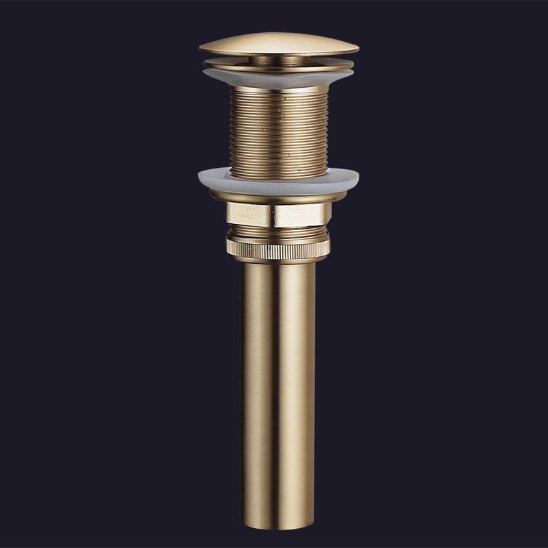 Выдвижной слив для раковины в ванной комнате, сменные комплекты из матовой золотой латуни, заглушка, откидная крышка, перелив