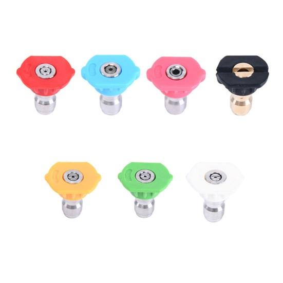 Набор распылительных насадок, насадки для мойки под давлением с держателем насадки, универсальный комплект быстроразъемных металлических насадок для полива растений, мойки автомобилей