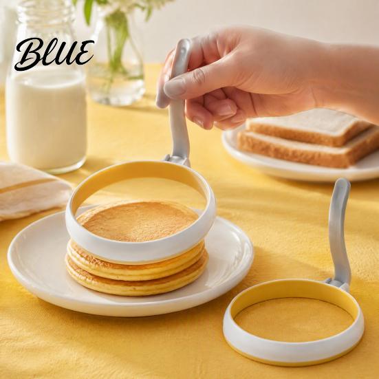 Круглые кольца для яиц для завтрака, жаровня, кольцо-форма с ручкой, антипригарная форма, кухонные принадлежности, сковорода, термостойкий кухонный инструмент, для блинов и омлетов