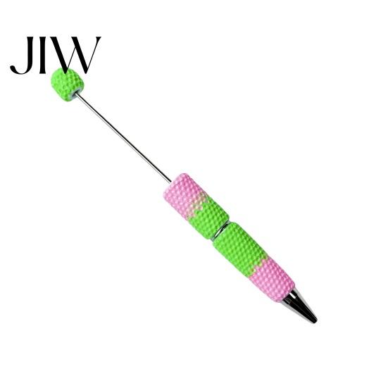 Novelty Rainbow Pens DIY Beadable Pen, Colorful Fancy Beaded Crafting Ballpoint Gift for Students, Party Favors, Creative Office Supplies Decorative