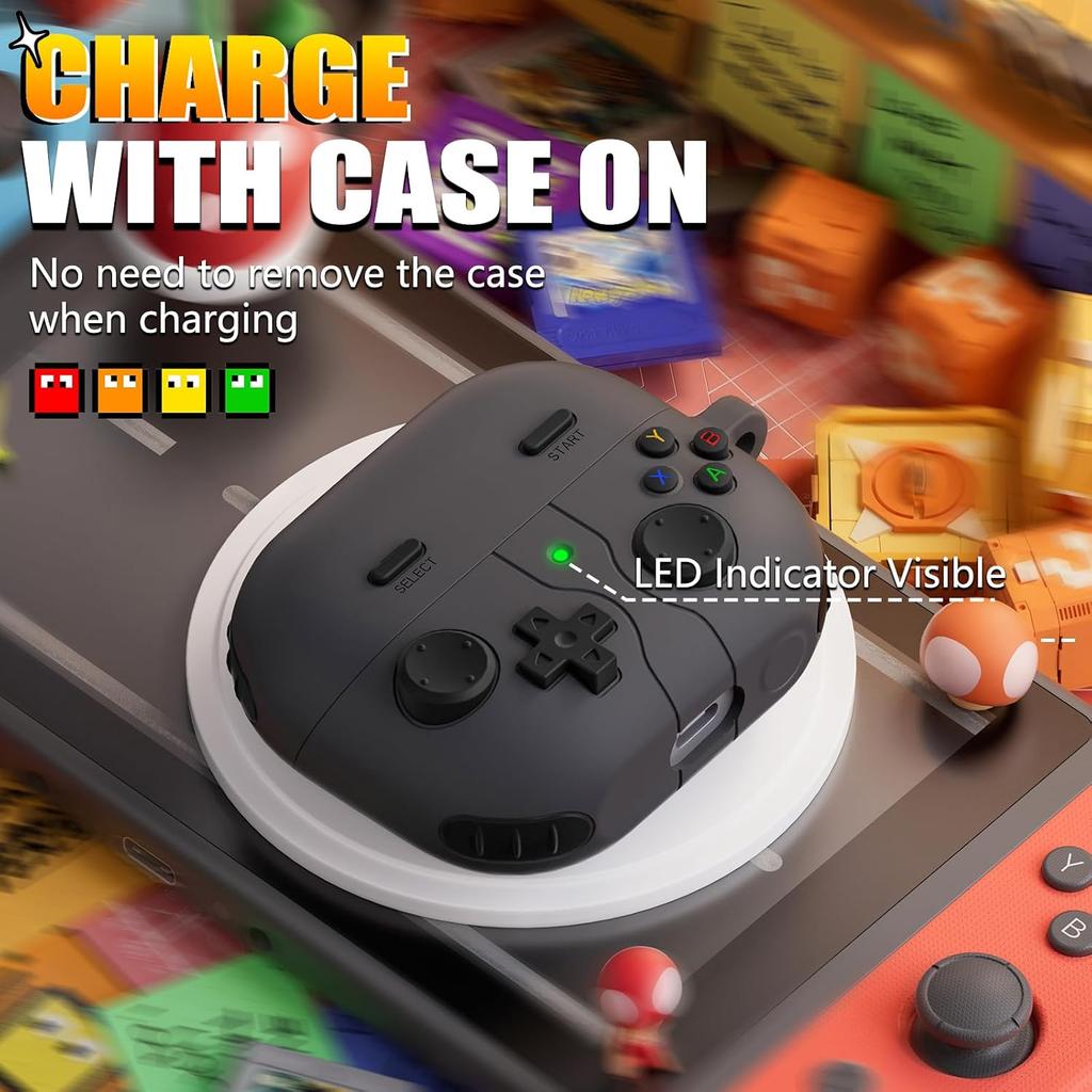 Game Case for Samsung Galaxy Buds 3 FE(2025)/Buds 3 Pro Case 2024,Dark Gray