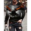 Fashion Eagle 3D Digital Printing Men's Casual Comfortable Long Sleeve T Shirt Fall Men's Patterned Clothing Tops Men's Gifts