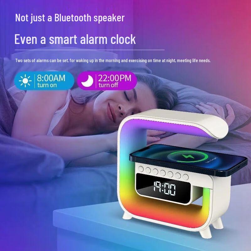 Многофункциональный Bluetooth-будильник-динамик G3mini - Домашняя зарядка и атмосферный свет
