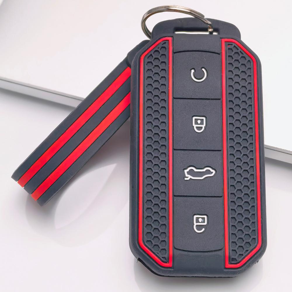 Чехол для брелока Chery Tiggo с брелоком, защита от царапин, ударопрочная защита, мягкая текстура для удобного захвата, отзывчивые кнопки, пылезащитный чехол