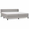 3126189 vidaXL Divan Bed with Mattress Light Grey 200x200cm Fabric