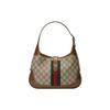 Gucci Сумка через плечо Jackie 1961, золотой замок, канва с монограммой и кожа, полумесяц, женская, коричневая 636706-HUHHG-8565