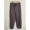 Women Elastic Waist Linen Blend Pants Drawstring Cropped Trousers With 10 Color Options