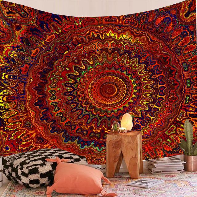 Indian Mandala Tapestry Wall Hanging Colorful Boho Home Decor Beach Throw Rug Blanket Room Decor Aesthetic Bohemian Tapestries