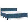 3141315 vidaXL Divan Bed and Mattress Dark Blue 160x200cm Velvet