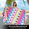 1 шт. Очень большое пляжное полотенце из микрофибры - Мягкое, легкое, быстросохнущее полотенце с интересными принтами, 70x35 дюймов